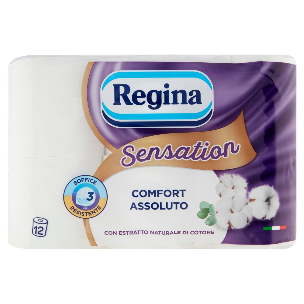 Regina Sensation carta igienica 12 rotoli